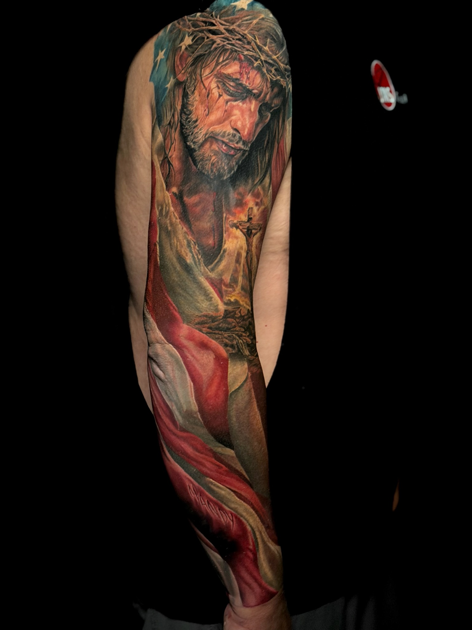 American flag and Jesus sleeve by HIP