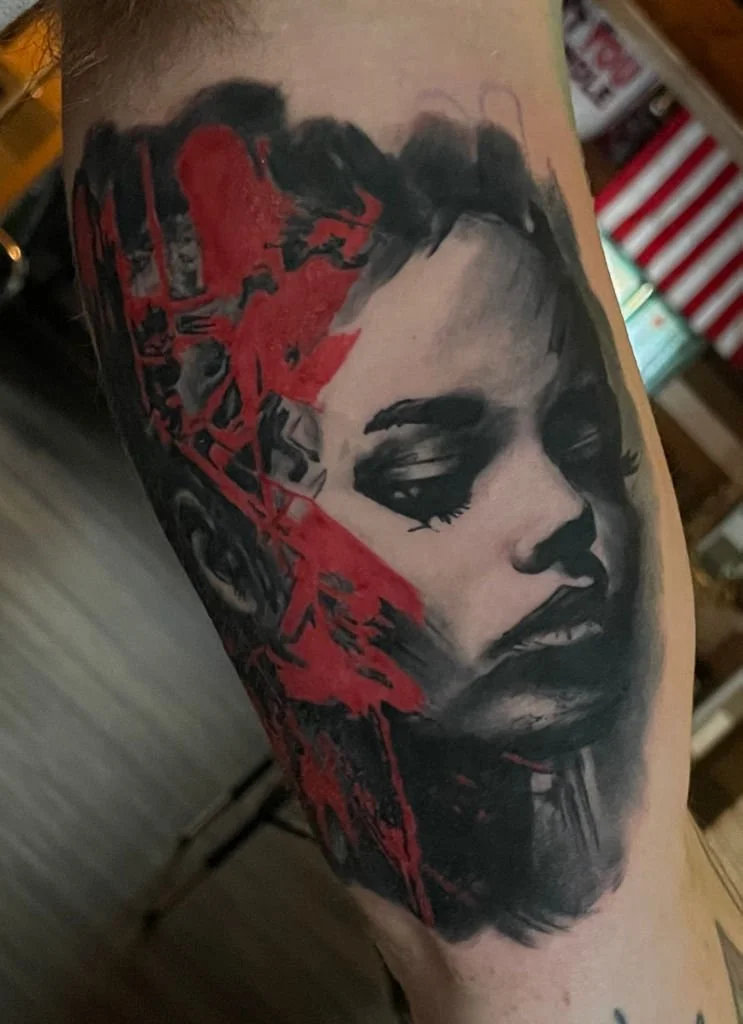 Portrait tattoo by Timmy Grounds